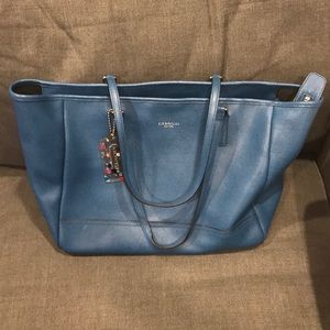 Blue tote from Coach.